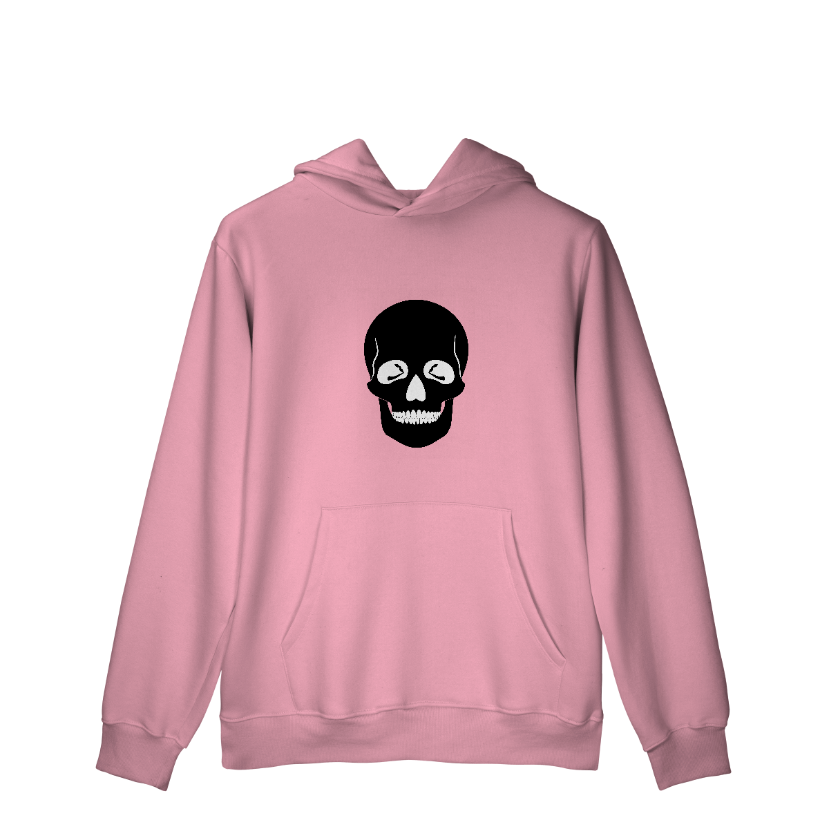 Casaco Moletom Quality Canguru Caveira Preta