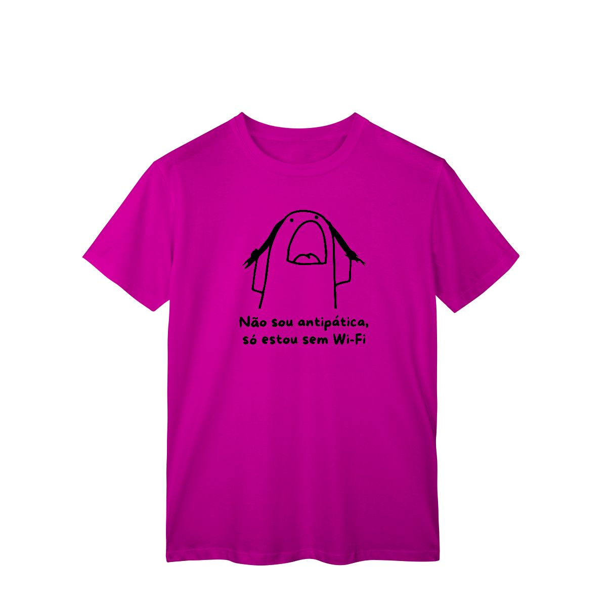Camisa T-Shirt Classic "Não sou antipático, só estou sem Wi-Fi"