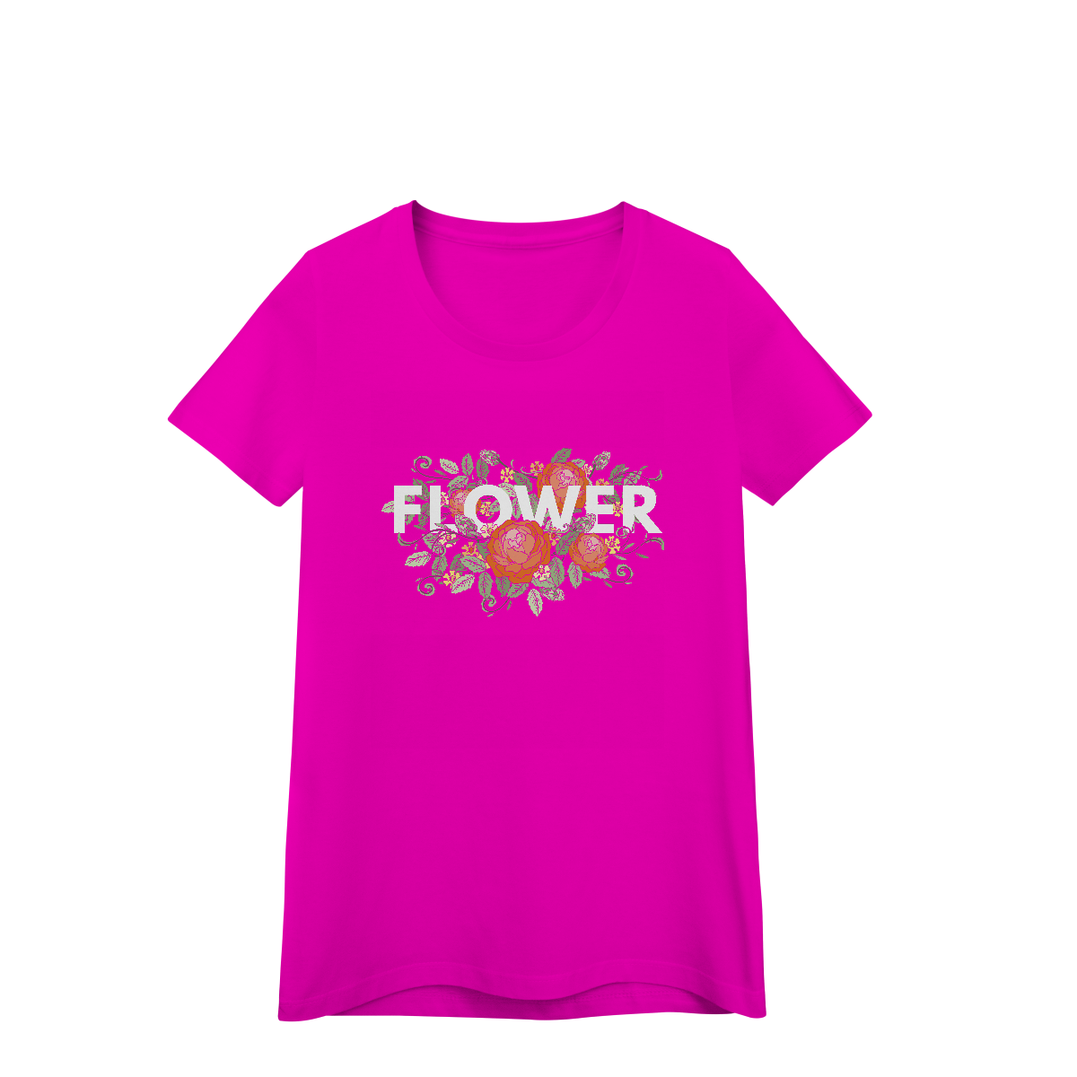 Camisa Baby Look Quality Flower