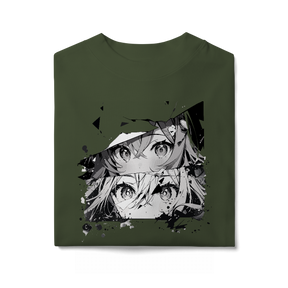 Camisa Oversized Rostos Anime