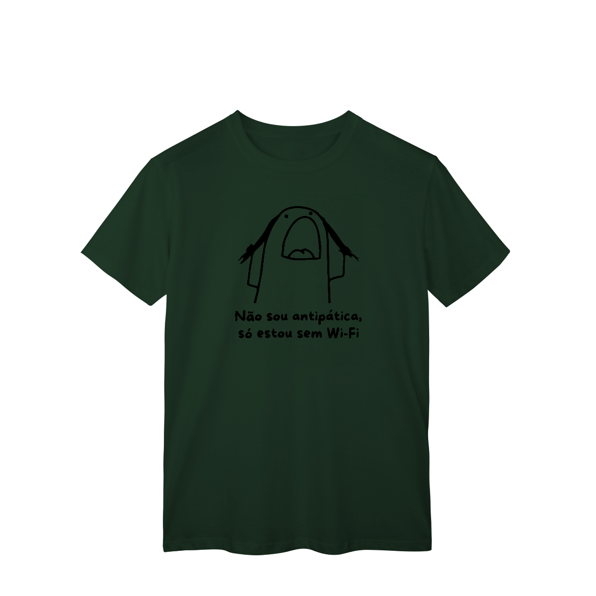 Camisa T-Shirt Classic "Não sou antipático, só estou sem Wi-Fi"