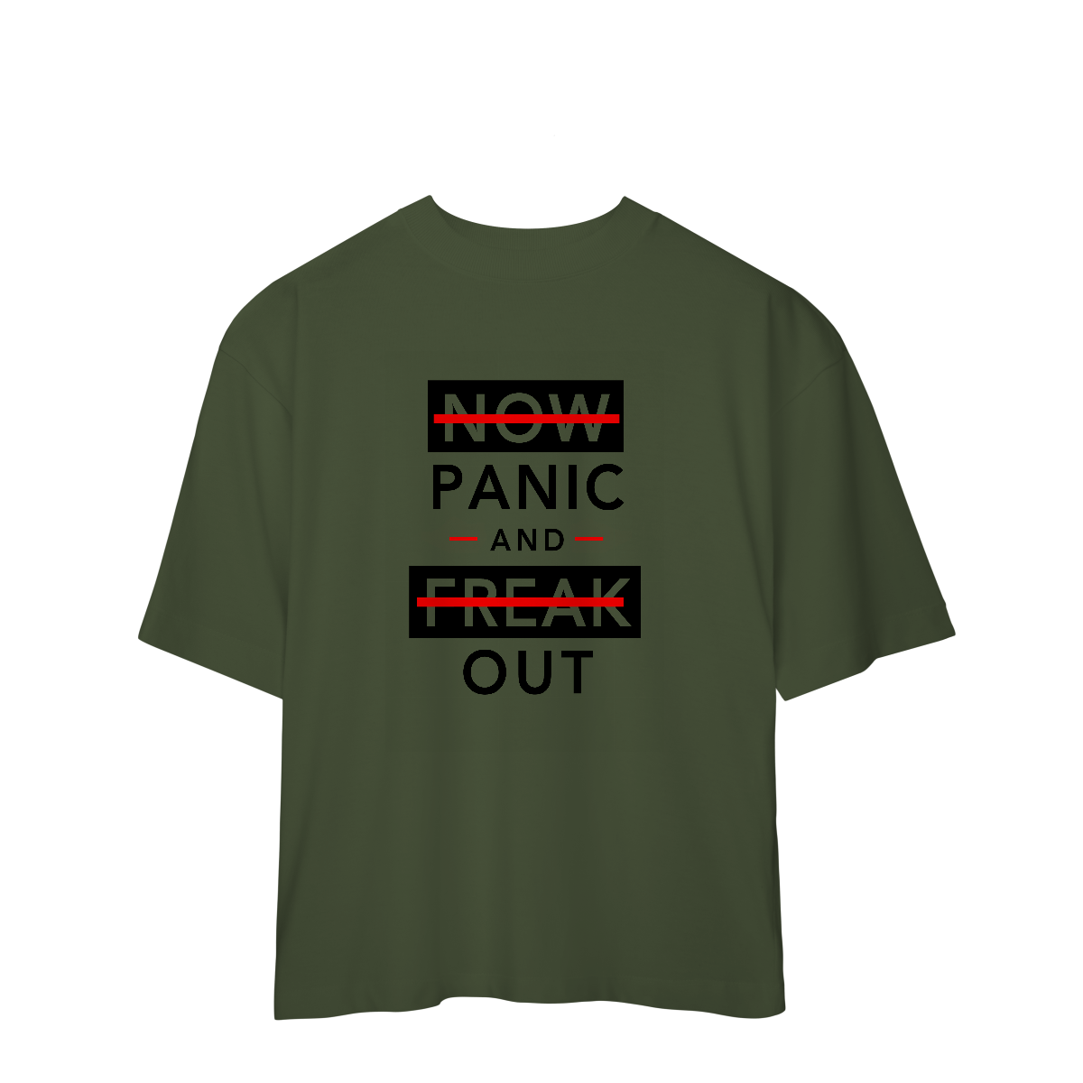 Camisa Oversized Now Panic and Freak Out