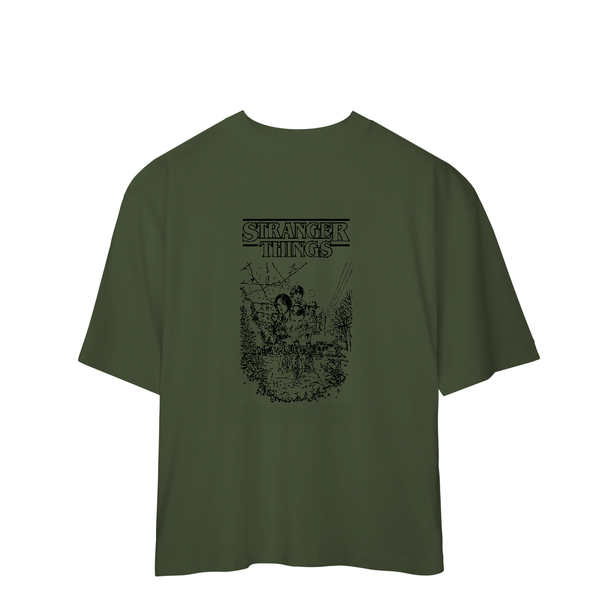 Camisa Oversized Stranger Things Fotolito