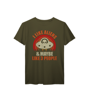 Camiseta T-Shirt Prime I Like Aliens & Maybe Like 3 People
