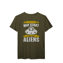 Camisa T-Shirt Prime Warning May Start Talking About Aliens