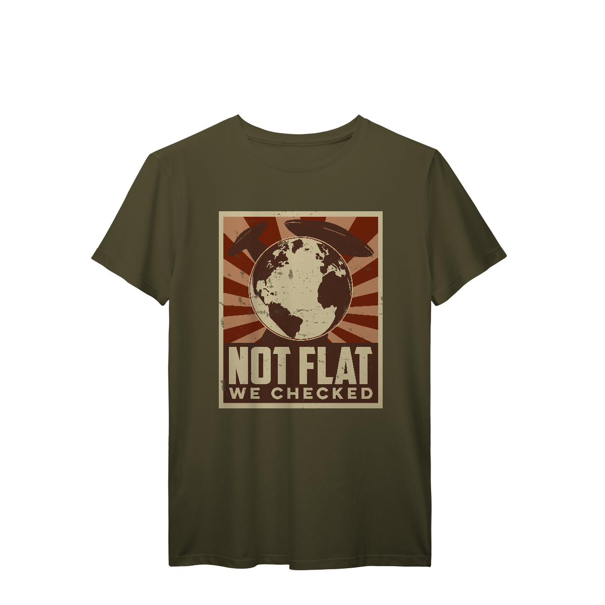 Camisa T-Shirt Prime Not Flat We Checked Aliens