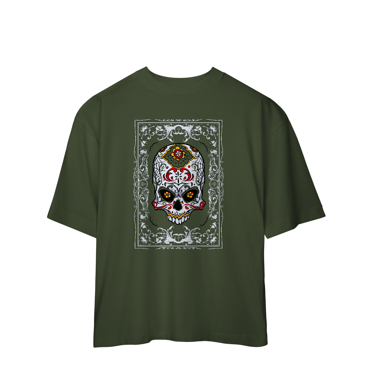 Camiseta Oversized Caveira Mexicana