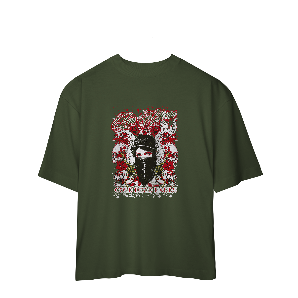 Camiseta Oversized Los Aztecas Cold Deads Hands