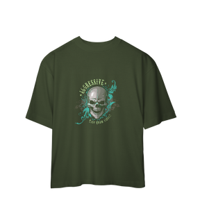 Camiseta Oversized Aggressive Skull