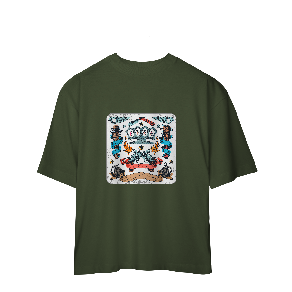 Camiseta Oversized Bomber Fire