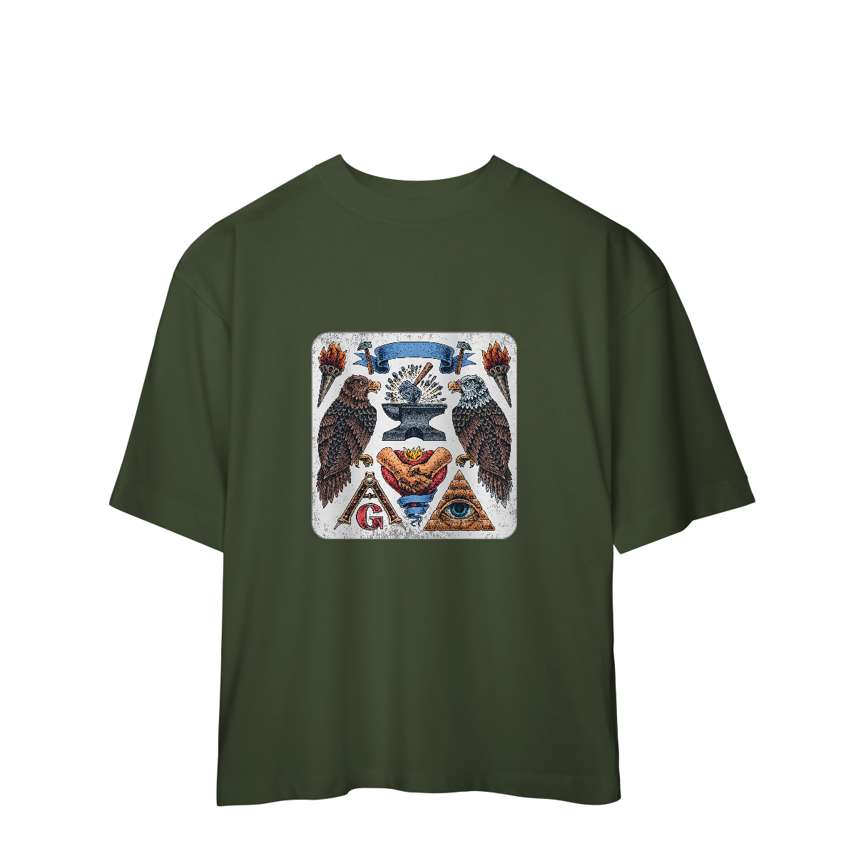 Camiseta Oversized Masonic Symbols