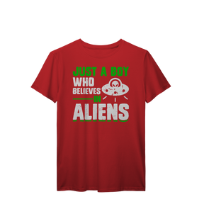 Camiseta T-Shirt Prime Apenas um garoto que acredita em alienígenas