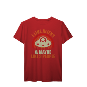 Camiseta T-Shirt Prime I Like Aliens & Maybe Like 3 People