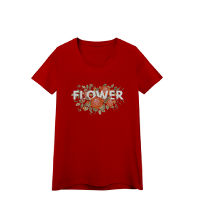 Camisa Baby Look Quality Flower