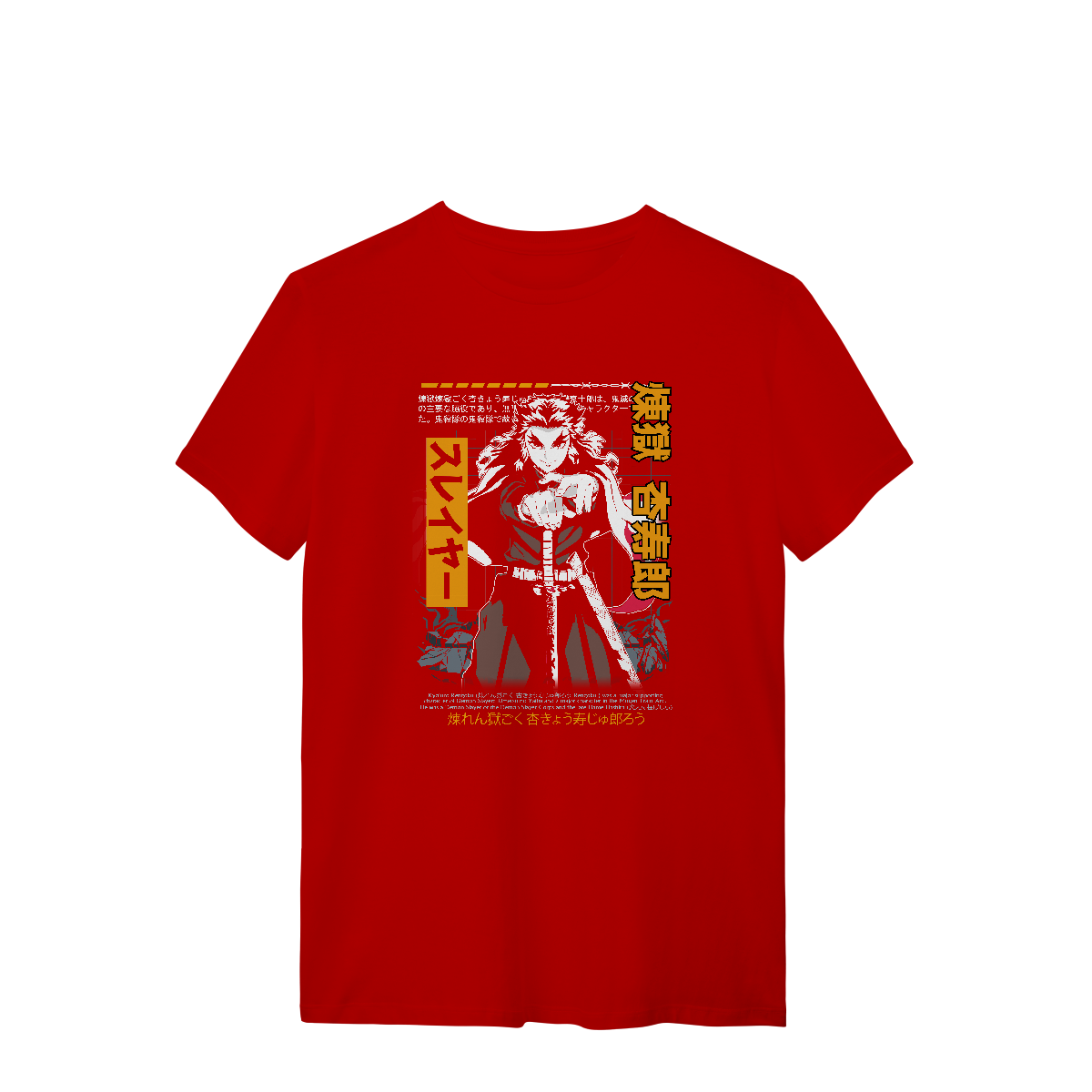 Camisa T-Shirt Quality Rengoku Damon Slayer