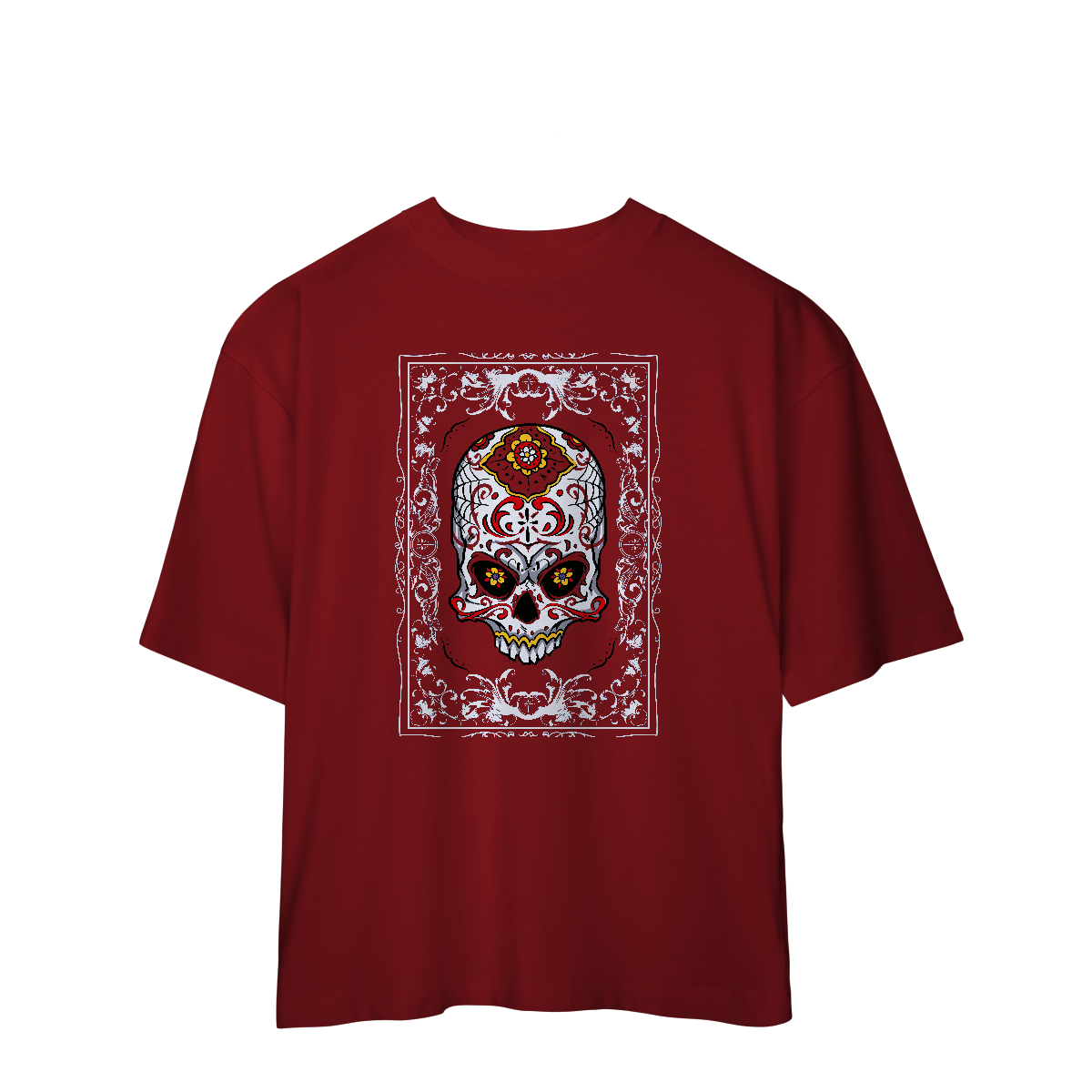 Camiseta Oversized Caveira Mexicana
