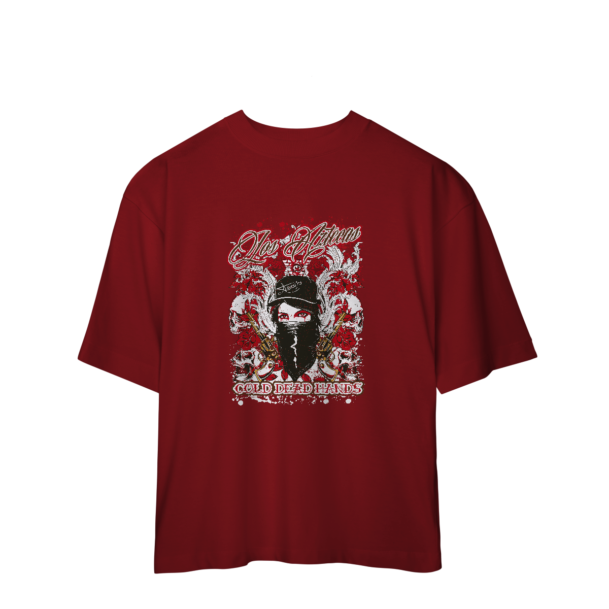 Camiseta Oversized Los Aztecas Cold Deads Hands