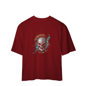 Camiseta Oversized Aggressive Skull