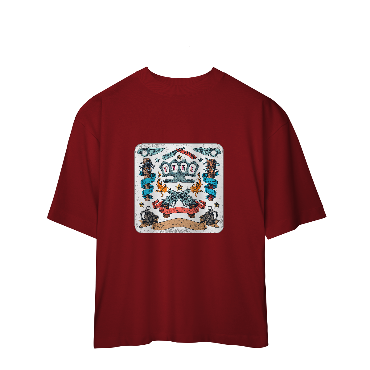 Camiseta Oversized Bomber Fire